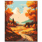 Painting by Numbers Colorful Autumn Trees II